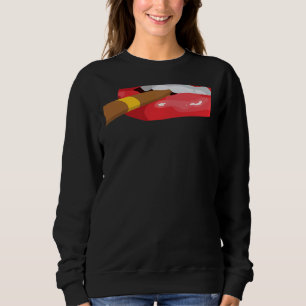 Smoke Cuban Cigar Lit Lips Smoking Graphic Sweatshirt