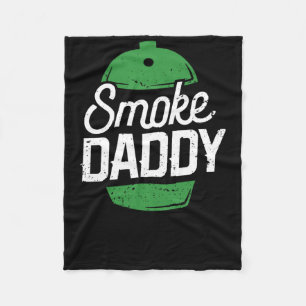 Smoke Daddy Green Egg Pitmaster Dad Bbq Grill Fleece Blanket