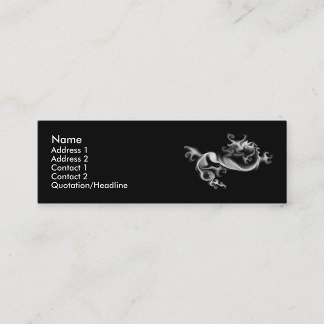 Smoke Dragon Mini Business Card (Front)