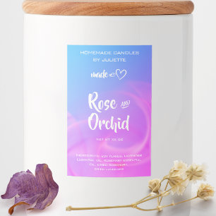 Smoke Flame Pink Homemade Candle Product Packaging Food Label