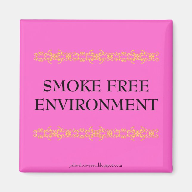 SMOKE FREE ENVIRONMENT MAGNET (Front)