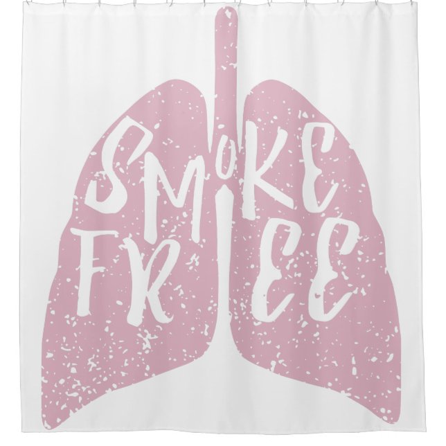 Smoke Free Lungs Shower Curtain (Front)