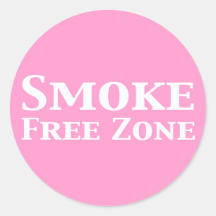 Smoke Free Zone Gifts Classic Round Sticker