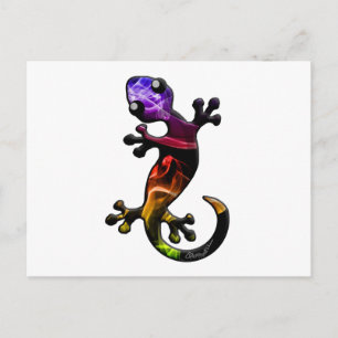 Smoke Gecko Lizard Postcard