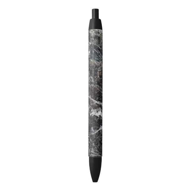 Smoke Grey And Grey Marble Stone Black Ink Pen (Front Vertical)