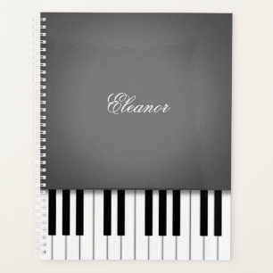 Smoke Grey Piano Music Keyboard CustomIzed Planner