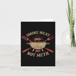 Smoke Meat Not Funny Barbecue Bbq Gifts Grilling M Card