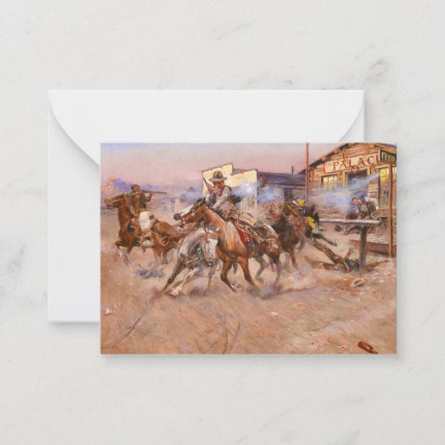 Smoke of a. 45, 1908 by Charles Marion Russell Card (Front)