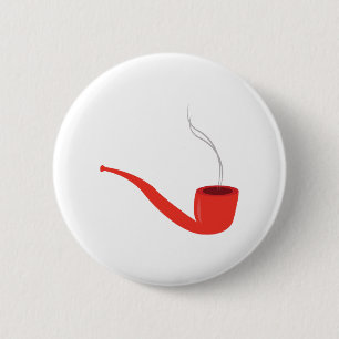 Smoke Pipe 6 Cm Round Badge