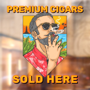 Smoke Shop Premium Cigars Sold Here Advert