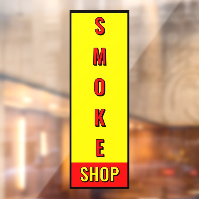 Smoke Shop Red Yellow Black Advert  (Sheet 2)
