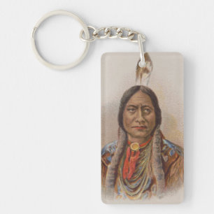 Smoke Signals: Lakota Indian Chief Sitting Bull Key Ring