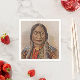Smoke Signals: Lakota Indian Chief Sitting Bull Napkin