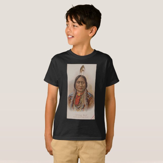 Smoke Signals: Lakota Indian Chief Sitting Bull T-Shirt (Front Full)