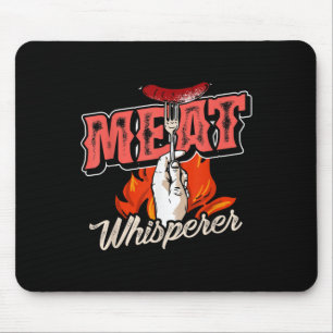 Smoked Meat Steak Bacon Meat Whisperer Funny Bbq  Mouse Pad