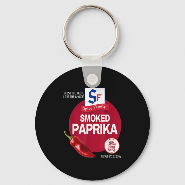 Smoked Paprika Halloween Spice Costume Group Match Key Ring (Front)