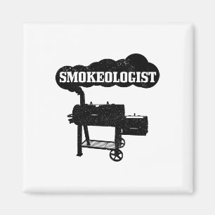 Smokeologist Bbq Grilling Chef Smoker Funny Byrbec Magnet