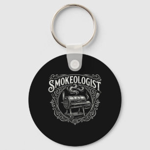 Smokeologist Funny Bbq Smoker Pitmaster Key Ring