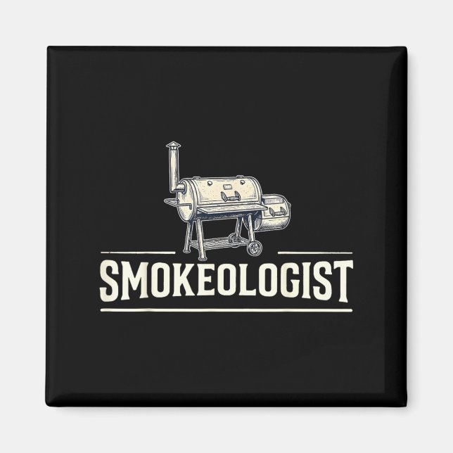 Smokeologist - Funny Pitmaster Bbq Smoker Grilling Magnet (Front)