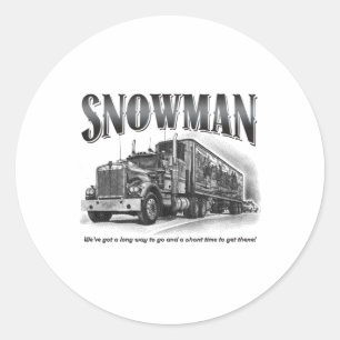 Smokey And The Bandits Snowman Classic Round Sticker