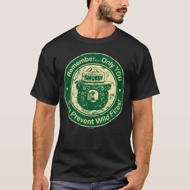 Smokey Bear Only Green T-Shirt (Front)