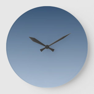 Smokey Blue Harmonious Light to Dark Shades Large Clock