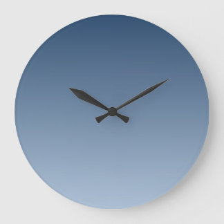 Smokey Blue Harmonious Light to Dark Shades Large Clock