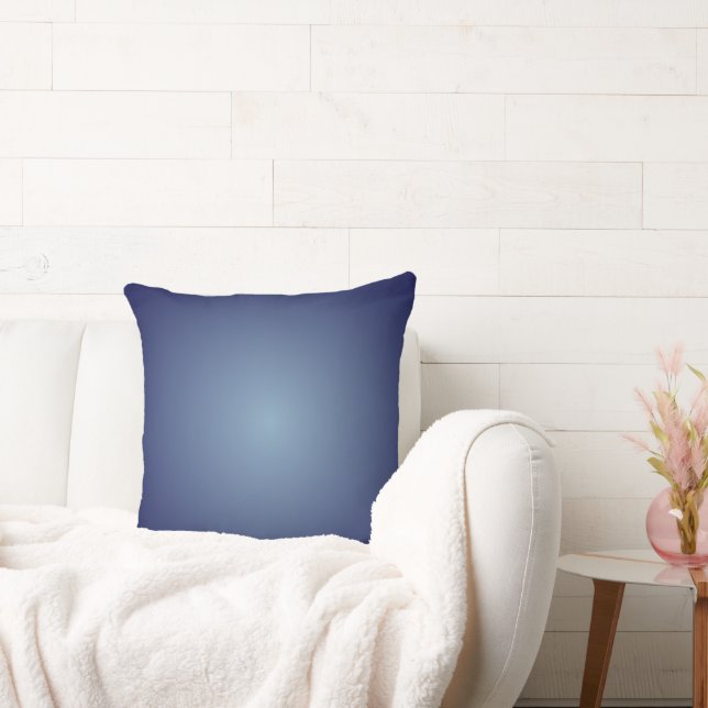 Smokey Blue Navy Gradient Hues Cushion (Couch)