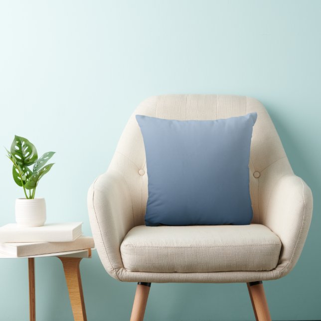 Smokey Blue Subtle Light to Dark Design Cushion (Chair)