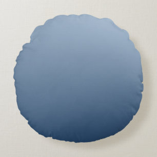 Smokey Blue Subtle Light to Dark Design Round Cushion