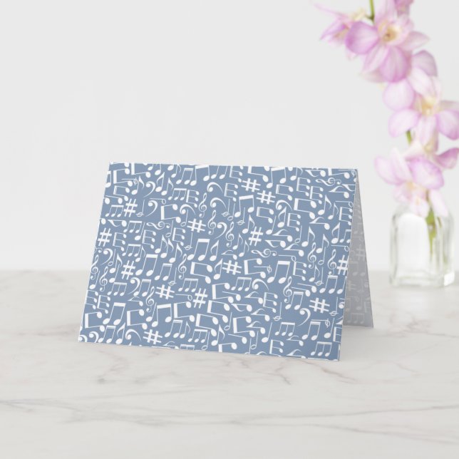 Smokey Blue w Dancing Music Notes (Orchid)
