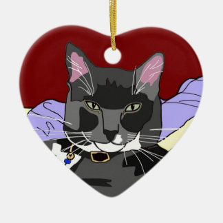 Smokey Cat Christmas Ornament