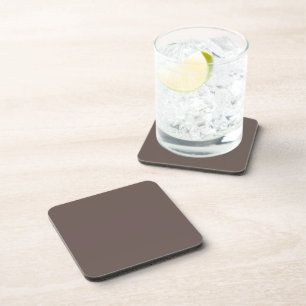Smokey Coffee Quartz Neutral Brown Solid Colour Coaster