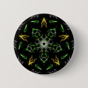 Smokey Green Mandala Digital Drawing 6 Cm Round Badge
