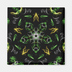 Smokey Green Mandala Digital Drawing Magnet