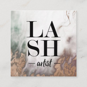 Smokey Marble LASH ARTIST Business Card Template