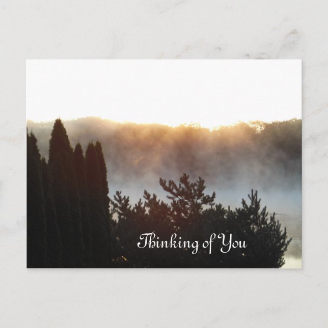 Smokey Morning Glory Thinking of You Postcard (Front)