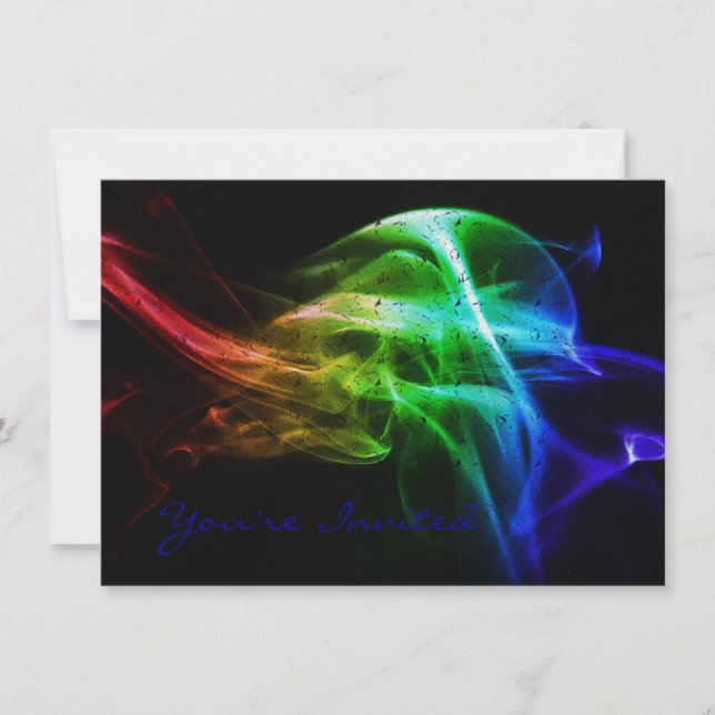 Smokey Rainbow Invitation (Front)