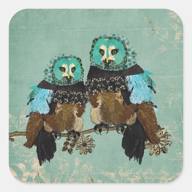 Smokey Rose Owls Sticker (Front)