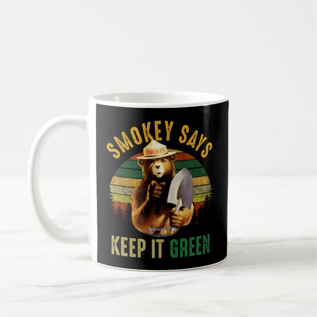 Smokey Says Keep It Green Camg Coffee Mug (Left)