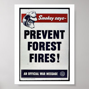 Smokey Says -Prevent Forest Fires! Poster