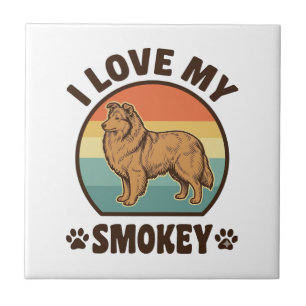 Smokey Sheltie Dog Vintage Sunset Shirt Design_1 Tile