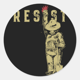 Smokey The Resist Bear Costume Sticker2 Classic Round Sticker
