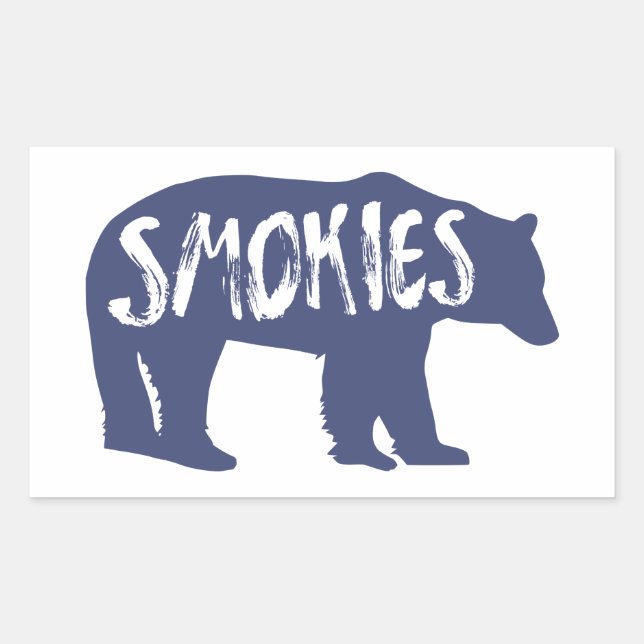 Smokies Bear Rectangular Sticker (Front)