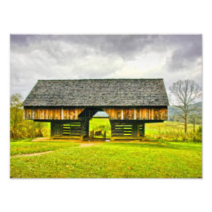 Smokies Cades Cove Cantilever Barn Tipton Place Photo Print