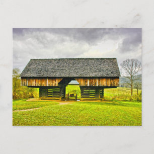 Smokies Cades Cove Cantilever Barn Tipton Place Postcard