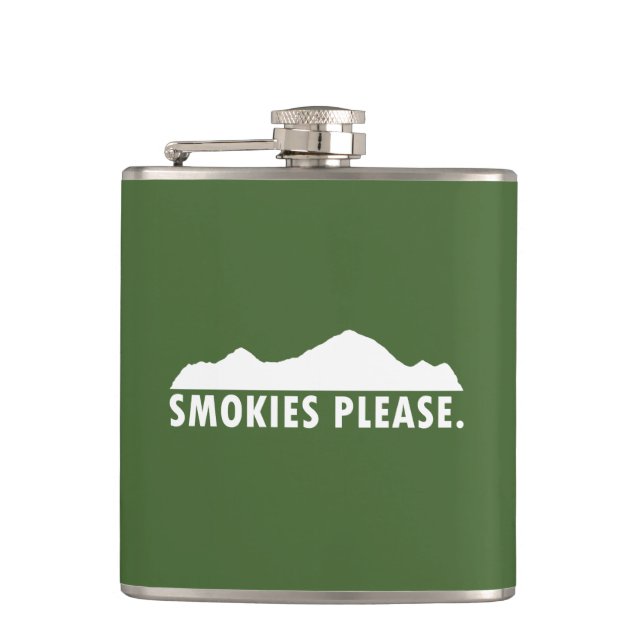 Smokies Please Hip Flask (Front)