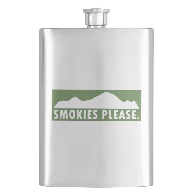 Smokies Please Hip Flask (Front)