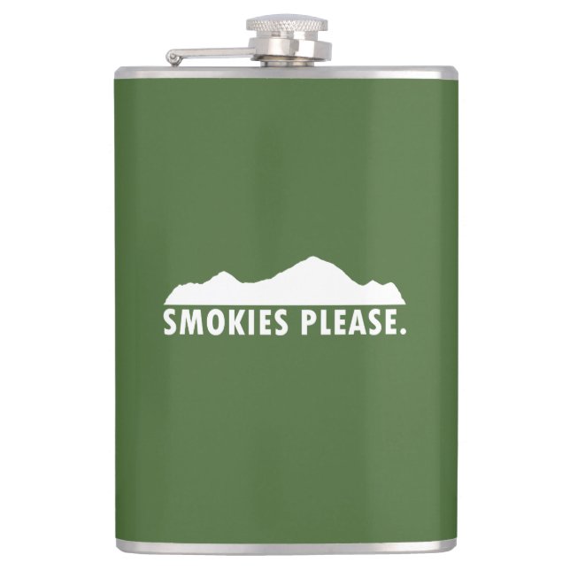 Smokies Please Hip Flask (Front)