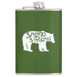 Smokies Strong Bear Hip Flask